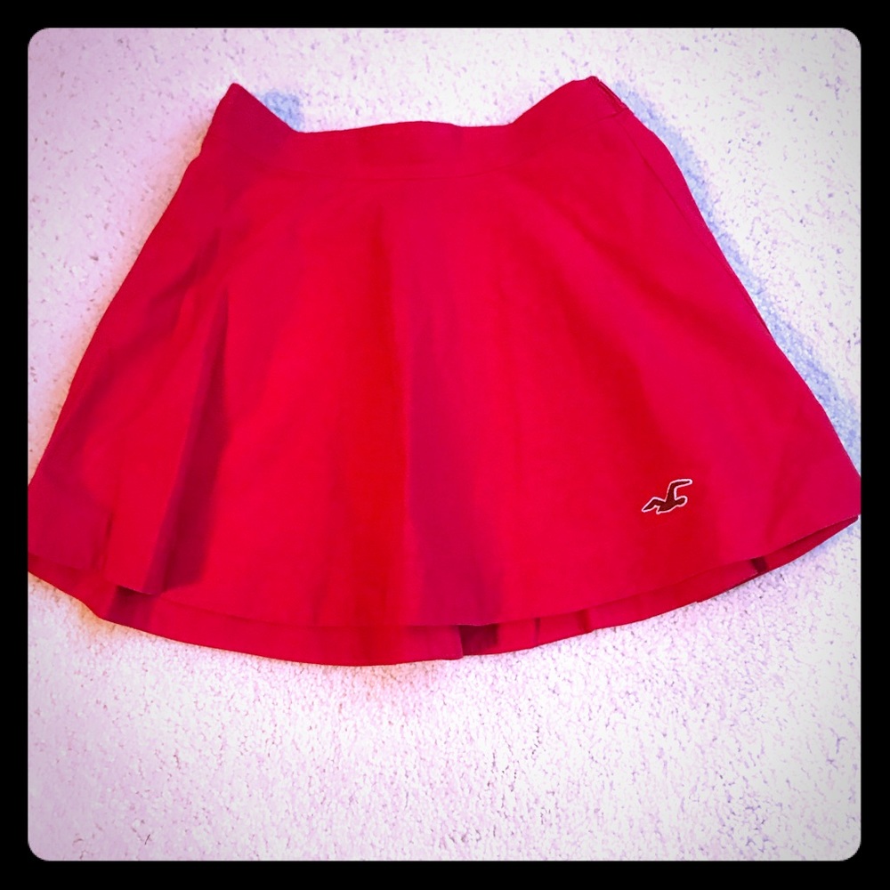Red mini skirt